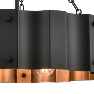 Clausten 21' 4 Light Chandelier in Black