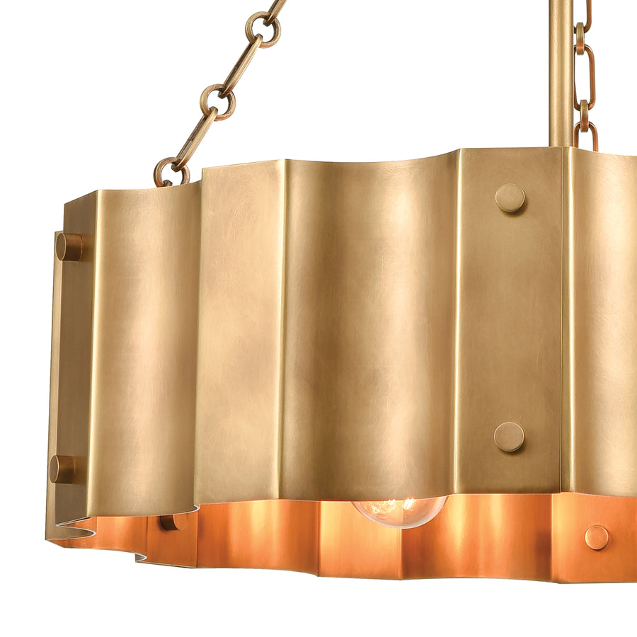 Clausten 21' 4 Light Chandelier in Brass