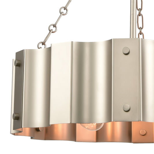 Clausten 21" 4 Light Chandelier in Matte Nickel