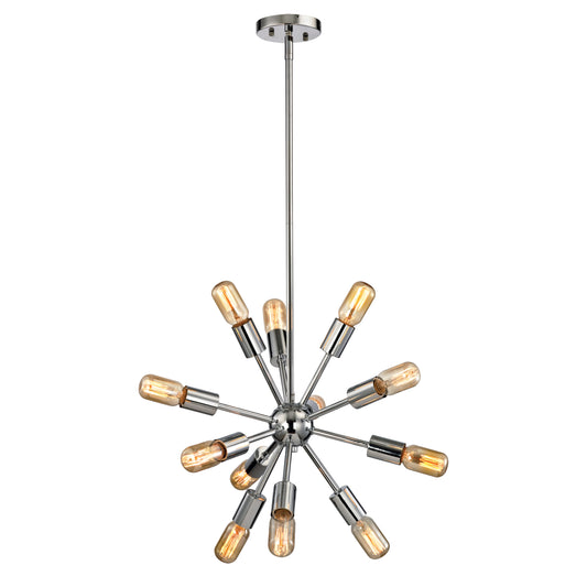 Delphine 16" 12 Light Chandelier in Polished Chrome