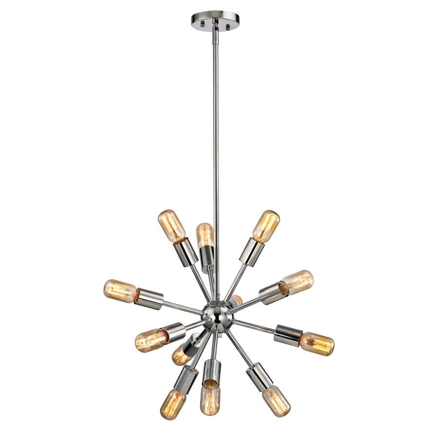 Delphine 16' 12 Light Chandelier in Polished Chrome