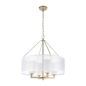 Diffusion 25' 4 Light Chandelier in Aged Silver