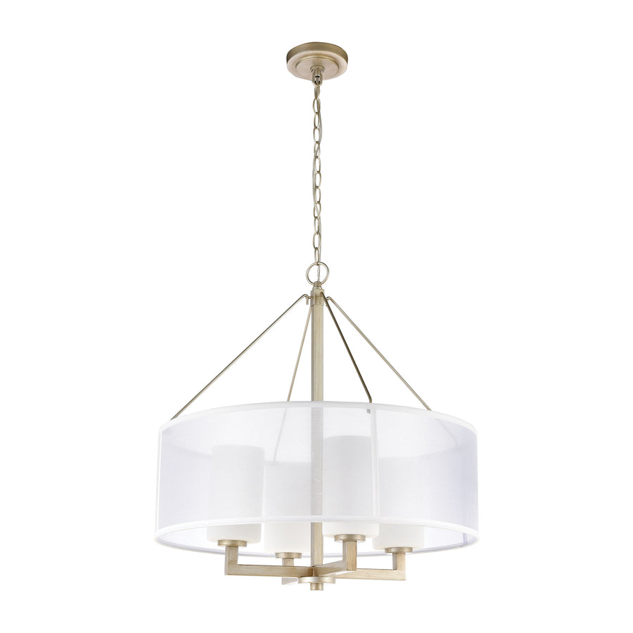 Diffusion 25' 4 Light Chandelier in Aged Silver