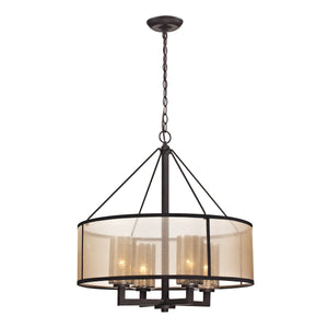 Diffusion 25' 4 Light Chandelier in Oil Rubbed Bronze