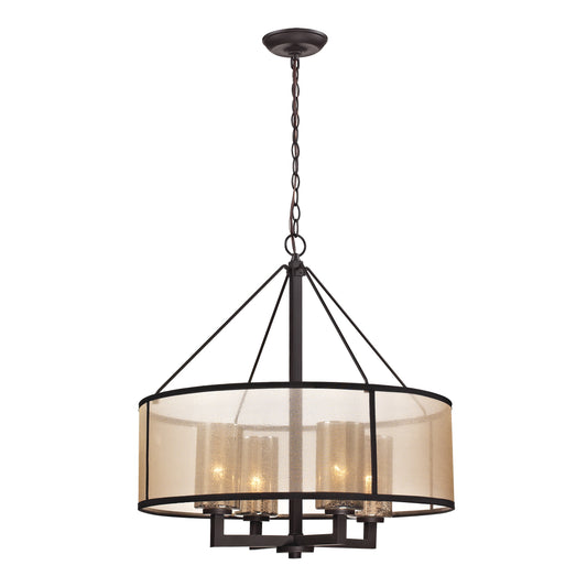 Diffusion 25" 4 Light Chandelier in Oil Rubbed Bronze