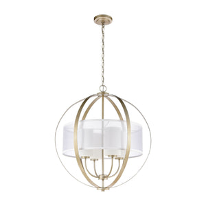 Diffusion 27' 4 Light Chandelier in Aged Silver