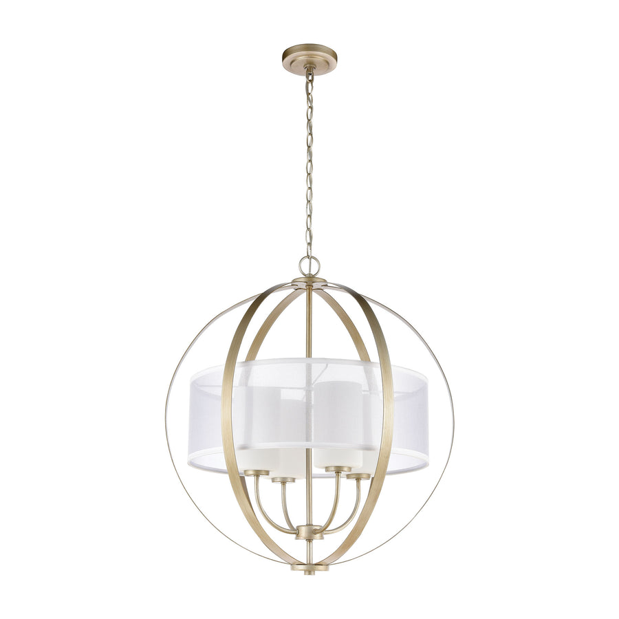 Diffusion 27' 4 Light Chandelier in Aged Silver