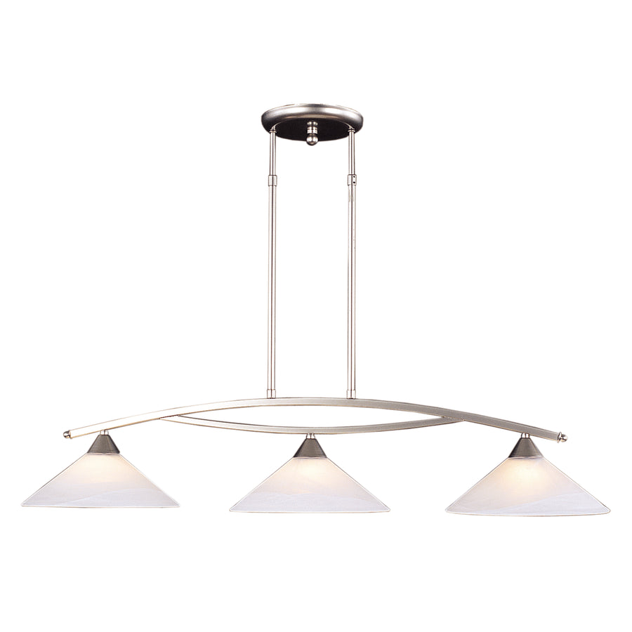 Elysburg 43' 3 Light Island Light in Satin Nickel