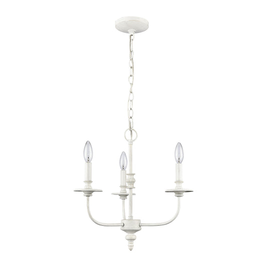 Hartford 18" 3 Light Chandelier in Farmhouse White