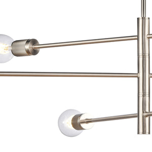 Module 34' 6 Light Chandelier in Satin Nickel