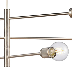 Module 34' 6 Light Chandelier in Satin Nickel