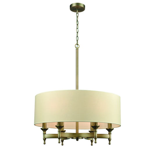 Pembroke 24" 6 Light Chandelier in Brushed Antique Brass