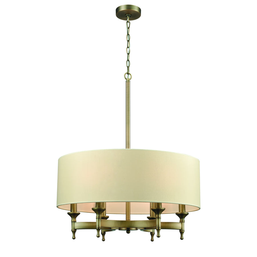 Pembroke 24' 6 Light Chandelier in Brushed Antique Brass