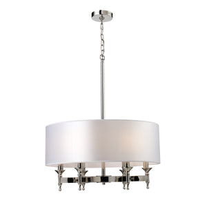 Pembroke 24' 6 Light Chandelier in Polished Nickel