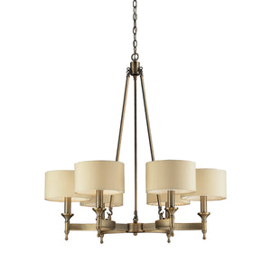 Pembroke 31' 6 Light Chandelier in Antique Brass