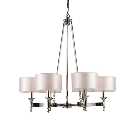 Pembroke 31" 6 Light Chandelier in Polished Nickel