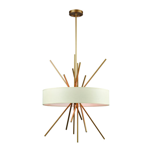 Xenia 25" 5 Light Chandelier in Matte Gold