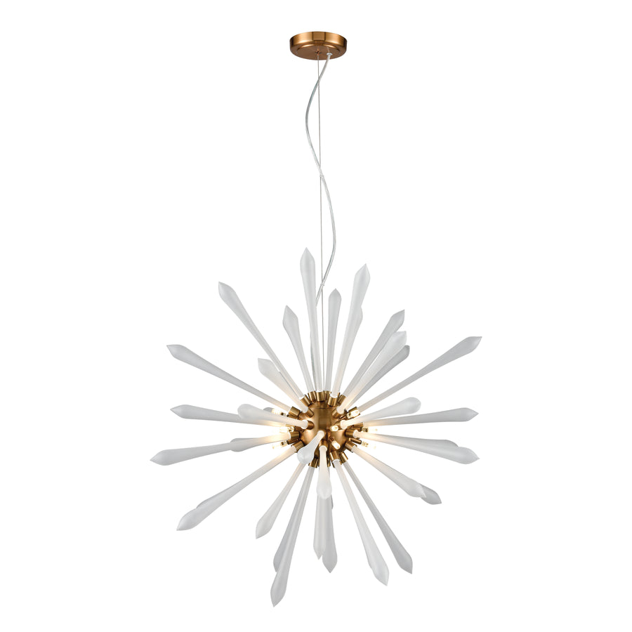 Spiritus 28' 13 Light Chandelier in Aged Brass