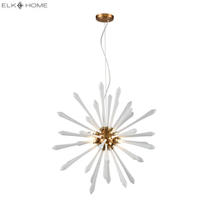 Spiritus 28' 13 Light Chandelier in Aged Brass