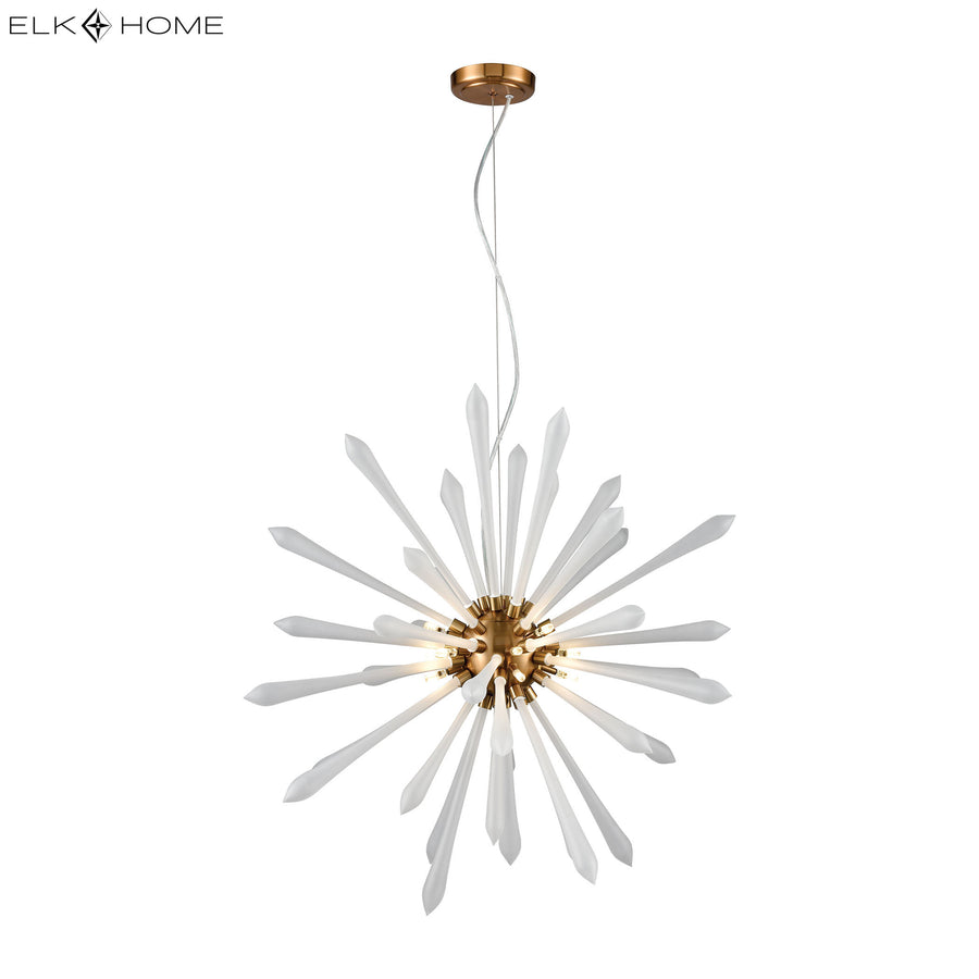 Spiritus 28' 13 Light Chandelier in Aged Brass