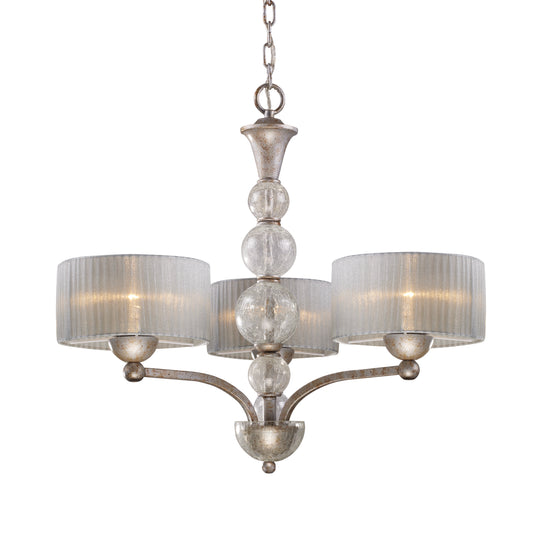 Alexis 25" 3 Light Chandelier in Antique Silver