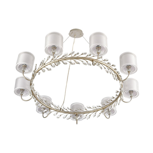 Asbury 48" 9 Light Chandelier in Aged Silver