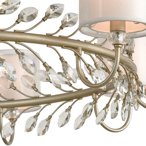 Asbury 48' 9 Light Chandelier in Aged Silver