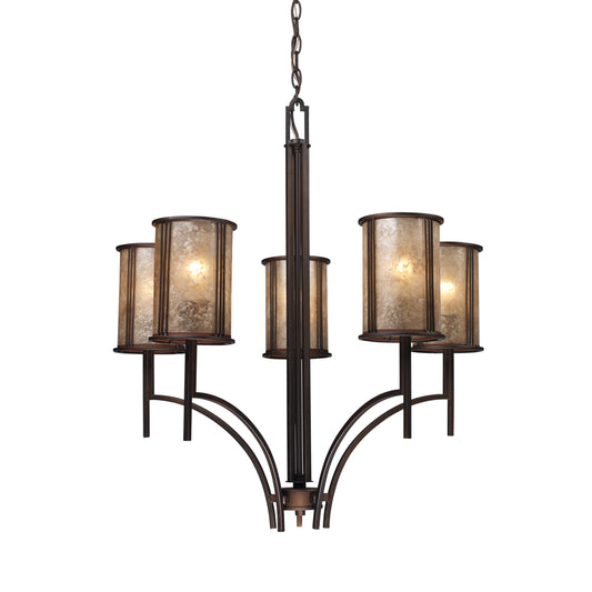 Barringer 29" 5 Light Chandelier in Aged Bronze