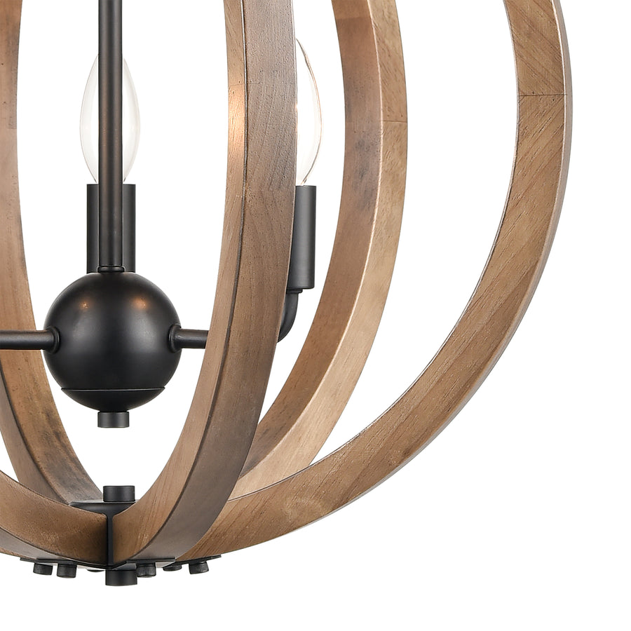 Barrow 18' 3 Light Chandelier in Matte Black