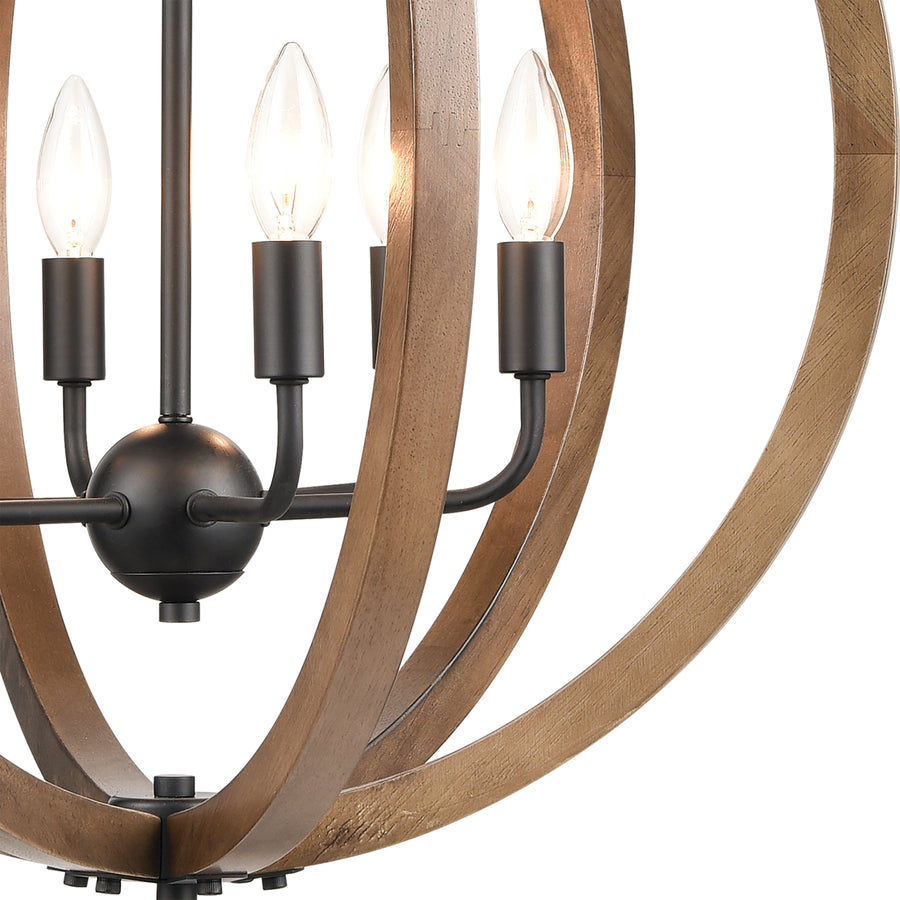 Barrow 22' 6 Light Round Chandelier in Matte Black