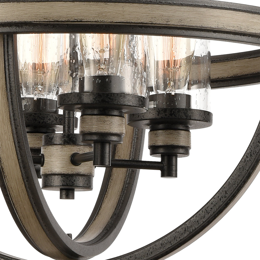 Beaufort 21' 4 Light Chandelier in Anvil Iron