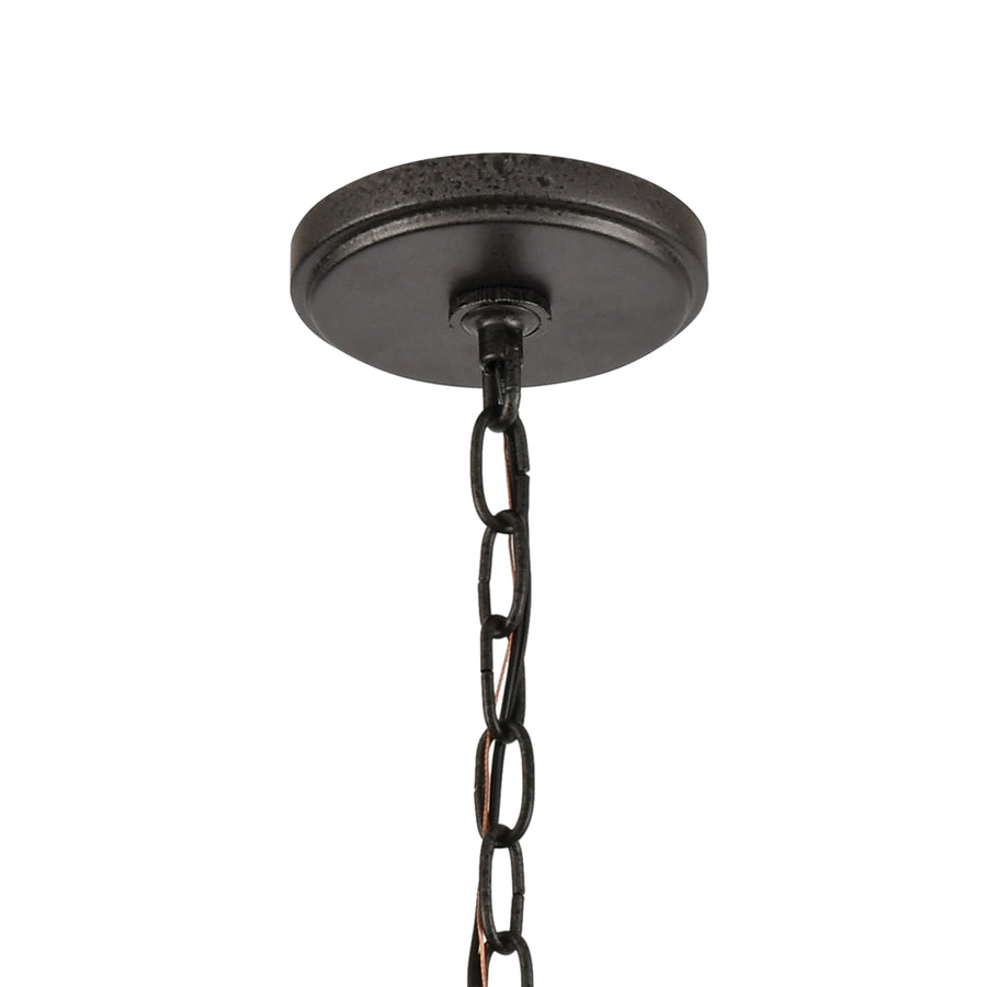 Beaufort 24' 6 Light Chandelier in Anvil Iron