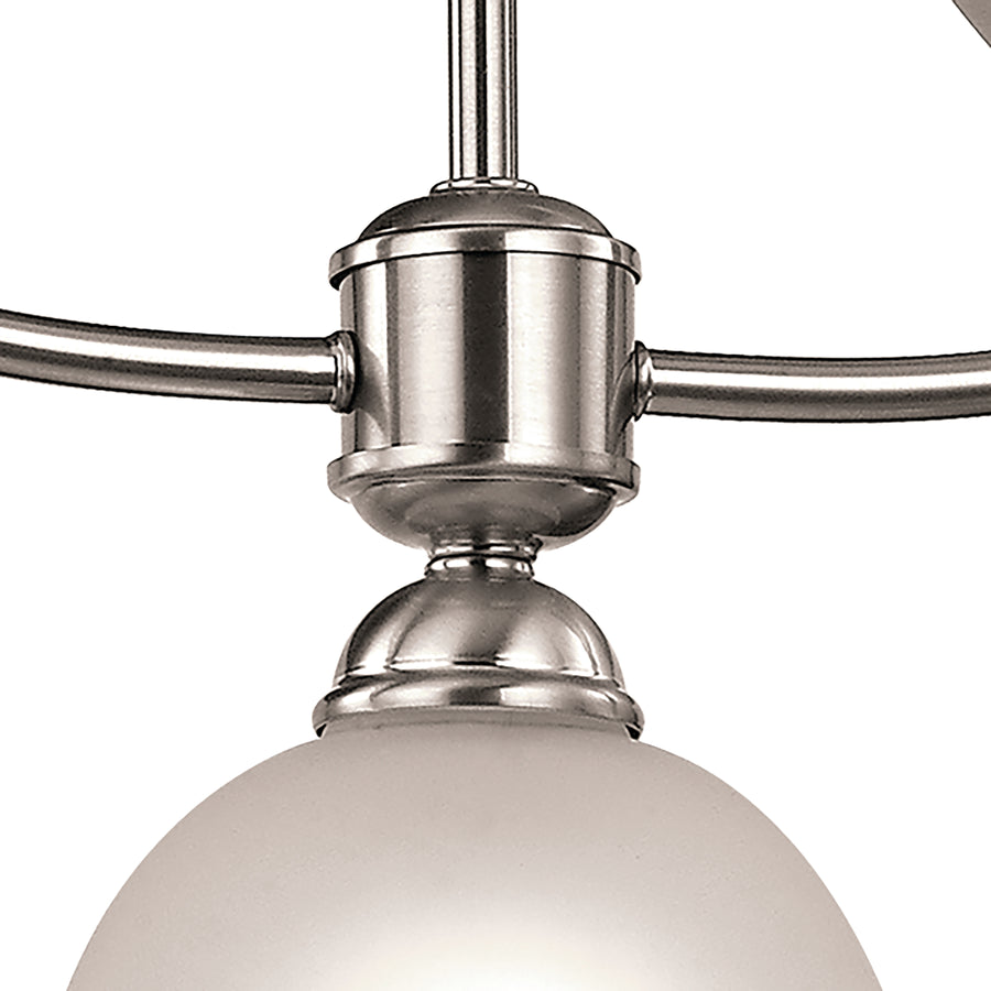 Brighton 36' 3 Light Island Light in Brushed Nickel