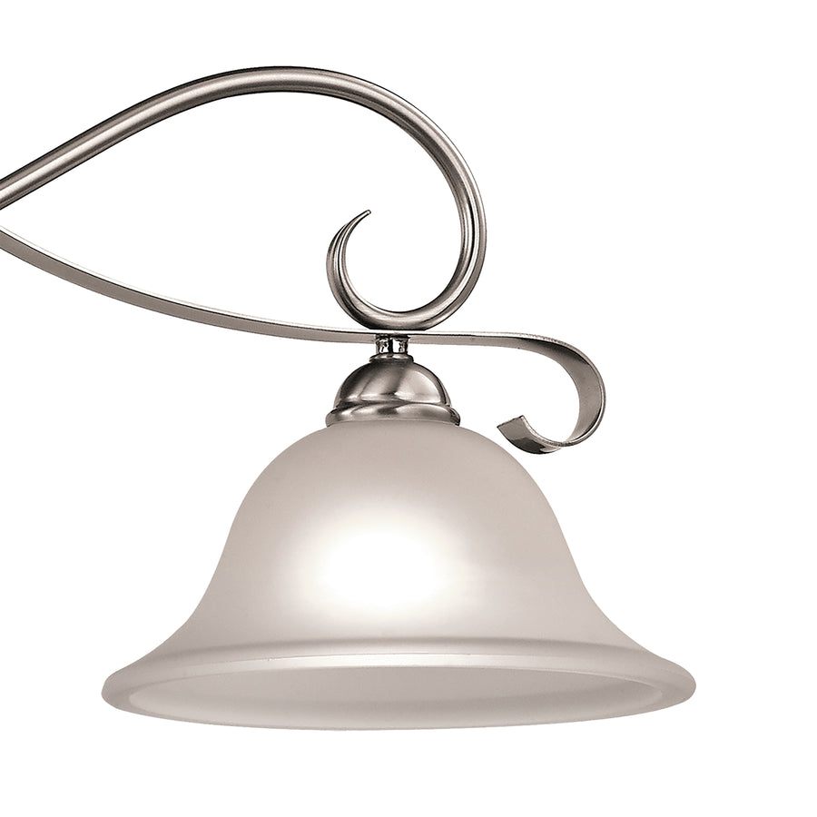 Brighton 36' 3 Light Island Light in Brushed Nickel