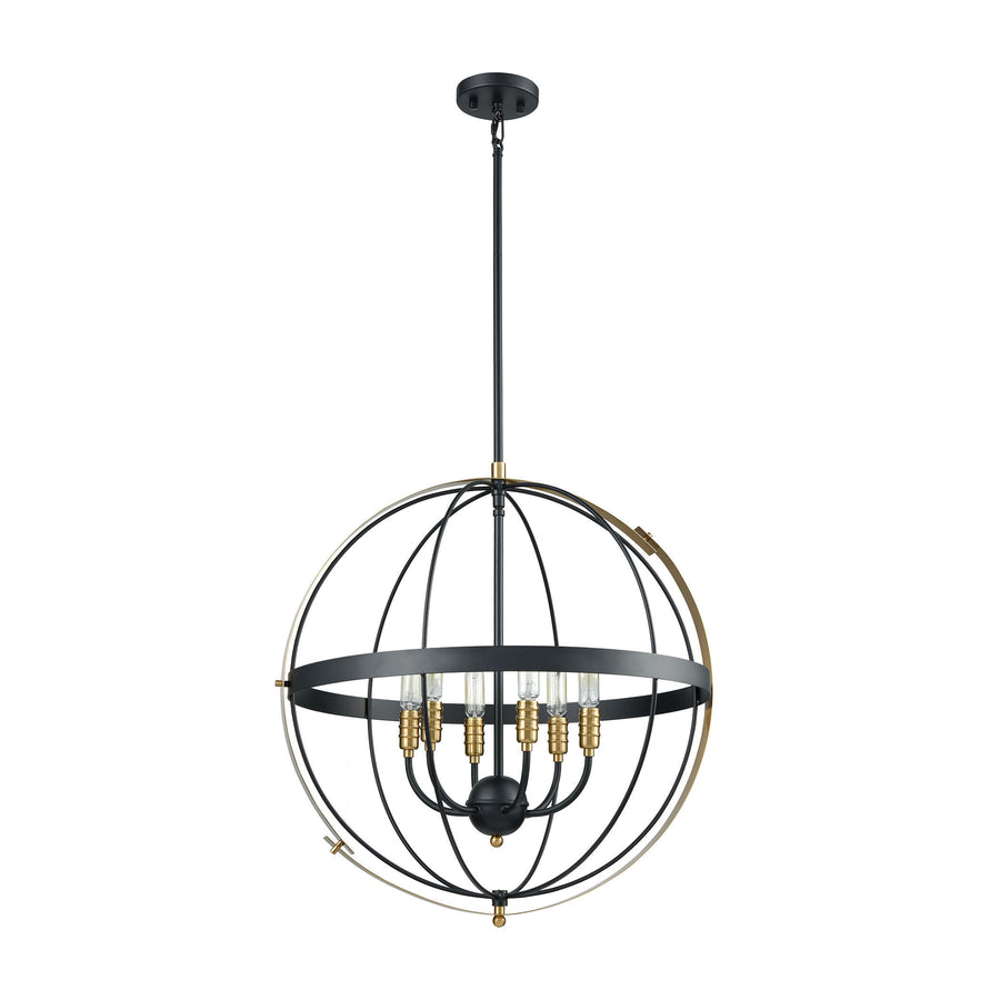 Caldwell 24' 6 Light Chandelier in Matte Black