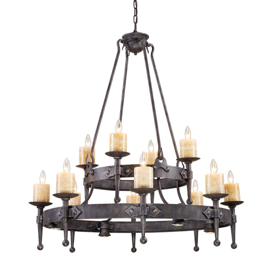 Cambridge 42" 12 Light Chandelier in Moonlit Rust