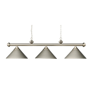 Casual Traditions 51' 3 Light Island Light in Satin Nickel