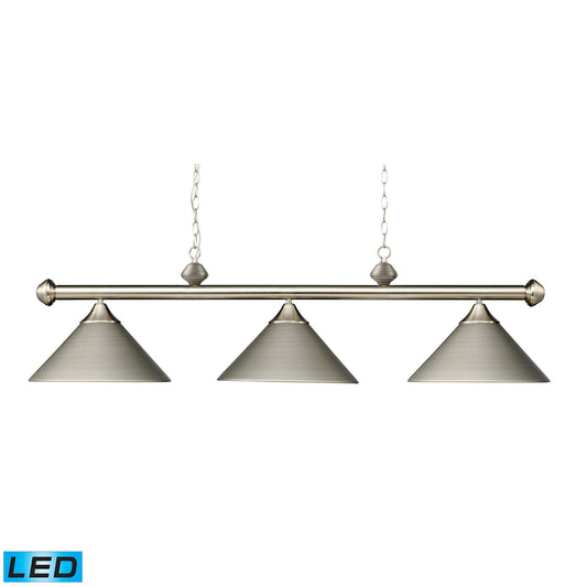 Casual Traditions 51" 3 Light LED Island Light in Satin Nickel