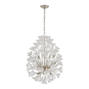 Celene 22' 12 Light Chandelier in Aged Silver