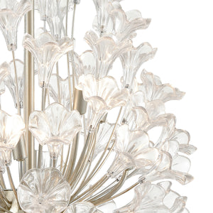 Celene 22' 12 Light Chandelier in Aged Silver