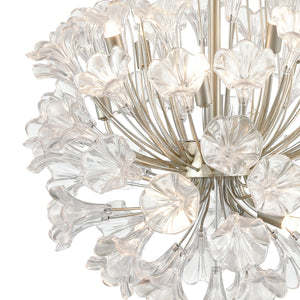 Celene 22' 12 Light Chandelier in Aged Silver