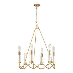 Celsius 27' 6 Light Chandelier in Satin Brass