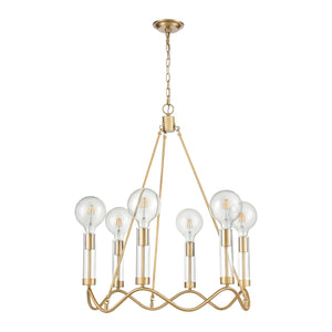 Celsius 27' 6 Light Chandelier in Satin Brass