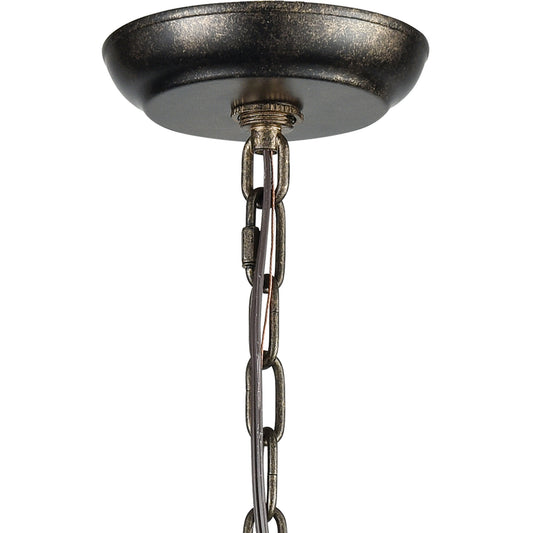 Circeo 16" 3 Light Chandelier in Deep Rust