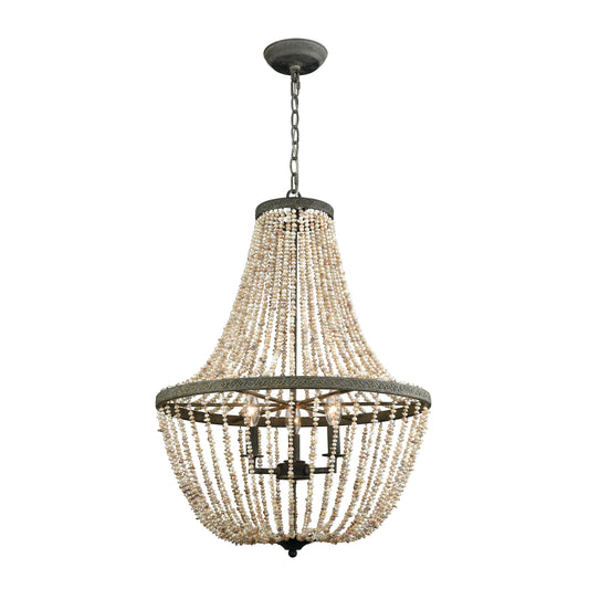 Cotedes Basques 20" 3 Light Chandelier in Pebble Gray