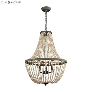Cotedes Basques 20' 3 Light Chandelier in Pebble Gray