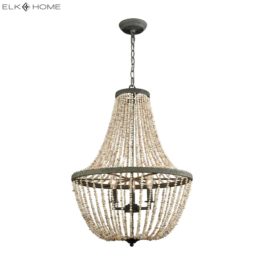 Cotedes Basques 20' 3 Light Chandelier in Pebble Gray