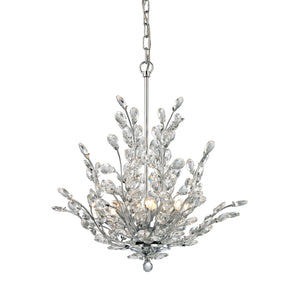 Crystique 20' 6 Light Chandelier in Polished Chrome