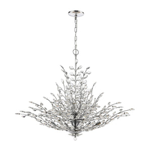 Crystique 38' 12 Light Chandelier in Polished Chrome