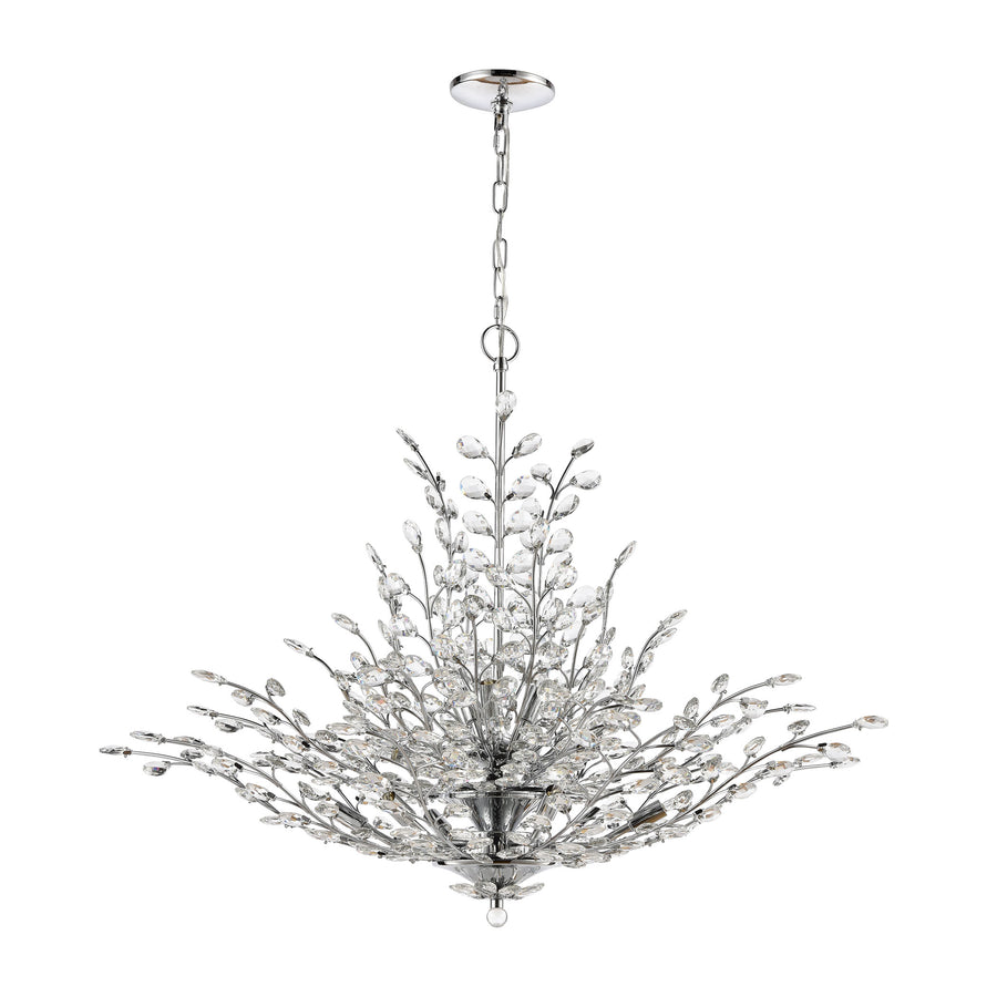 Crystique 38' 12 Light Chandelier in Polished Chrome